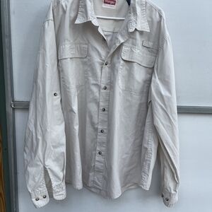 Wrangler Cream Button-Up Shirt